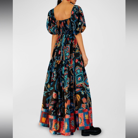 Farm Rio x Anthropologie Puff Sleeve Maxi Dress. Excluded from Sale - Picture 2 of 10